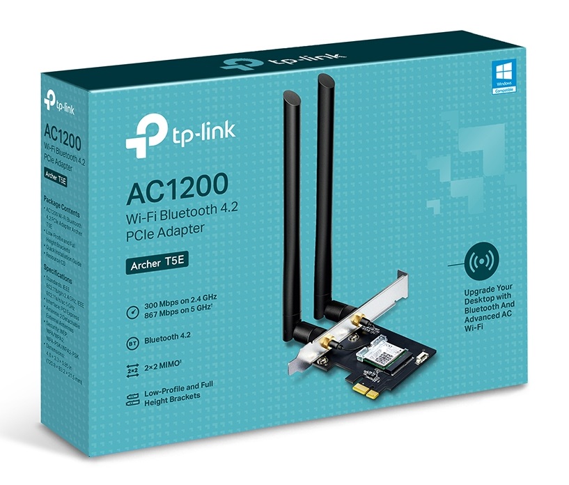 Placa de Rede TP-Link Archer T5E AC1200 Wi-Fi Bluetooth 4.2 PCI Express 2